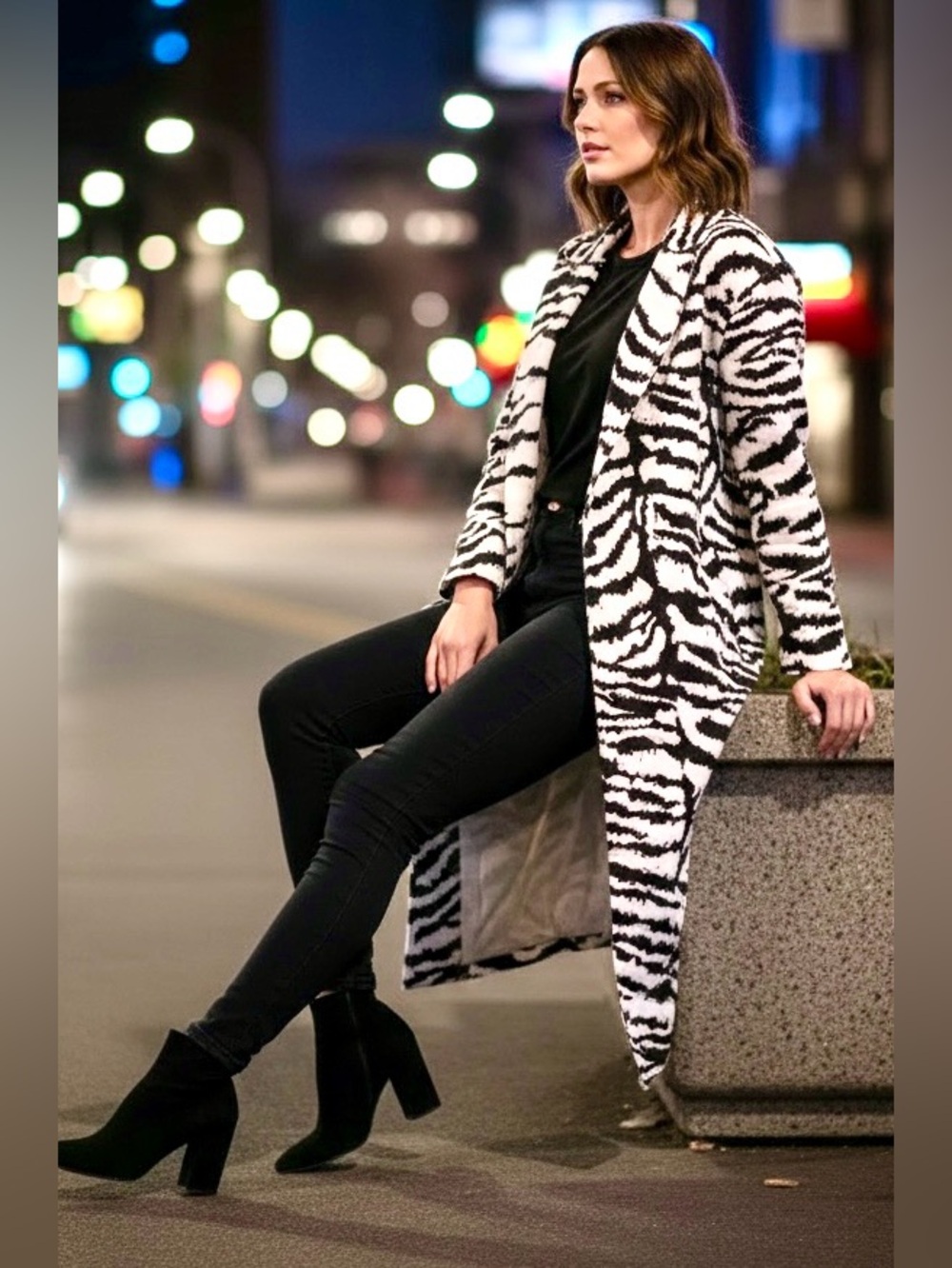 Victor Alfaro Collective Zebra Print Lightweight Jacket, Size Oversized XS - Picture 6 of 8